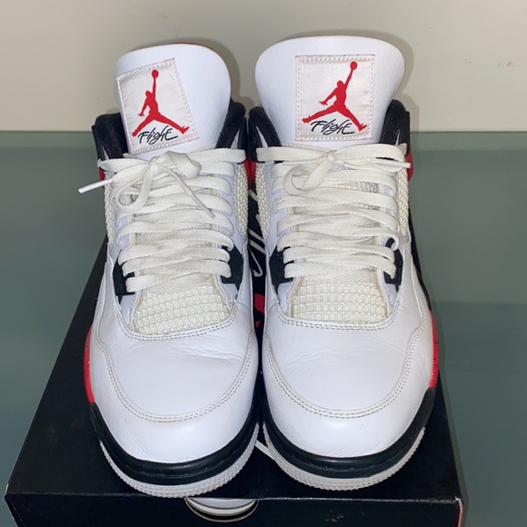 Authentic Air Jordan 4 Retro Red Cement Size 11 - Picture 2 of 8